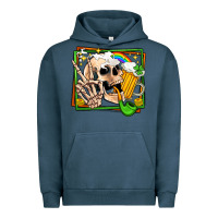 Pigment Midnight Navy st patricks day peace skull Urban Hoodie - Jasminsmagicworld