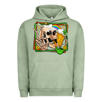 Pigment Oil Green st patricks day peace skull Urban Hoodie - Jasminsmagicworld