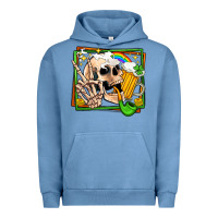 Pigment Pebble Blue st patricks day peace skull Urban Hoodie - Jasminsmagicworld