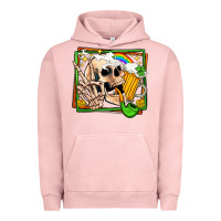 Pigment Salmon st patricks day peace skull Urban Hoodie - Jasminsmagicworld