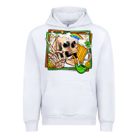 White st patricks day peace skull Urban Hoodie - Jasminsmagicworld
