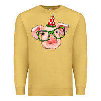 Antique Gold pig christmas Premium Sweatshirt - RanaPortraitStore