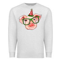 Oatmeal Heather pig christmas Premium Sweatshirt - RanaPortraitStore
