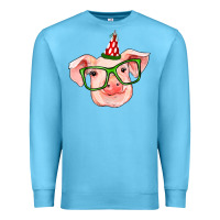 Ocean Blue pig christmas Premium Sweatshirt - RanaPortraitStore
