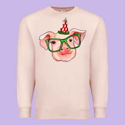 Pig Christmas Premium Sweatshirt Designed By Ranaportraitstore