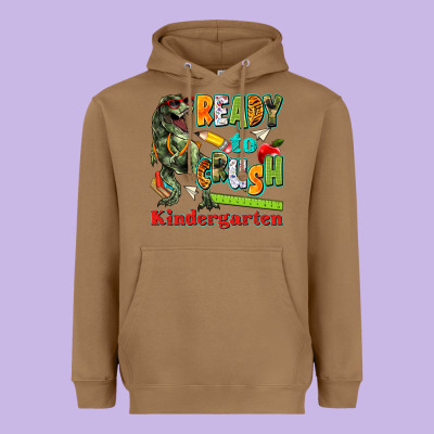 Ready To Crush Kindergarten Heavyweight Hoodie Designed By Texasbilliewilder