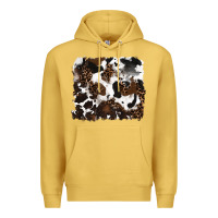 Antique Gold leopard cowhide background Premium Hoodie - RanaPortraitStore