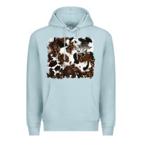 Blue Mist leopard cowhide background Premium Hoodie - RanaPortraitStore