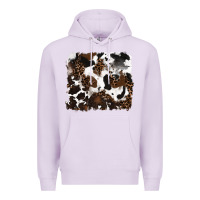 Lilac leopard cowhide background Premium Hoodie - RanaPortraitStore