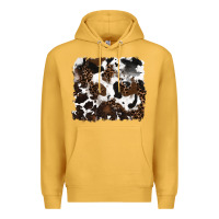 Mustard leopard cowhide background Premium Hoodie - RanaPortraitStore