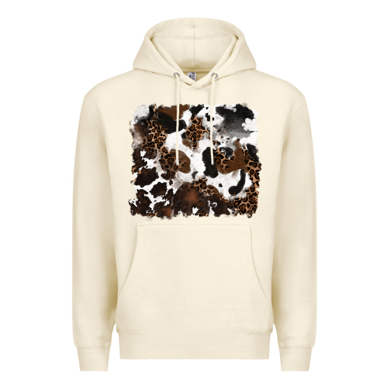 Leopard Cowhide Background Premium Hoodie by RanaPortraitStore | Teevron