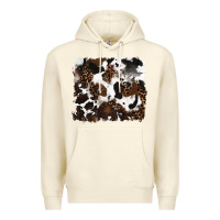 Sandshell leopard cowhide background Premium Hoodie - RanaPortraitStore