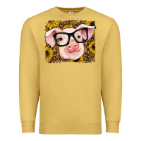 Antique Gold sunflowers pig Premium Sweatshirt - RanaPortraitStore