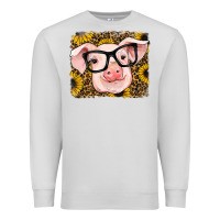 Dove Grey sunflowers pig Premium Sweatshirt - RanaPortraitStore