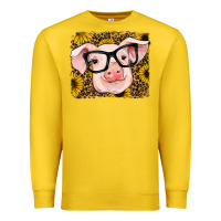 Lemon sunflowers pig Premium Sweatshirt - RanaPortraitStore