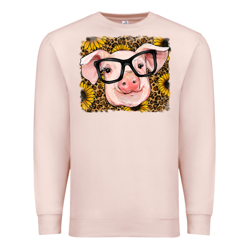 Sunflowers Pig Premium Sweatshirt by RanaPortraitStore | Teevron