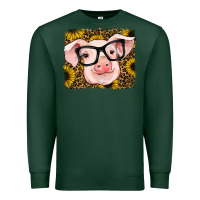 Sports Green sunflowers pig Premium Sweatshirt - RanaPortraitStore