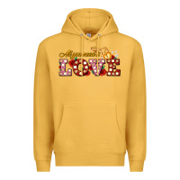 Mustard all you need is love Premium Hoodie - AdoDesignShop