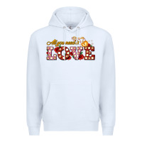 White all you need is love Premium Hoodie - AdoDesignShop