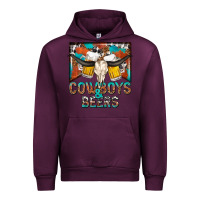 Mauve Wine cowboys and beers Urban Hoodie - NancyCooperArtShop