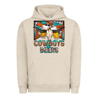 Pigment French Oak cowboys and beers Urban Hoodie - NancyCooperArtShop