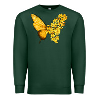 Sports Green flowers and childhood cancer ribbon butterfly Premium Sweatshirt - texasbilliewilder