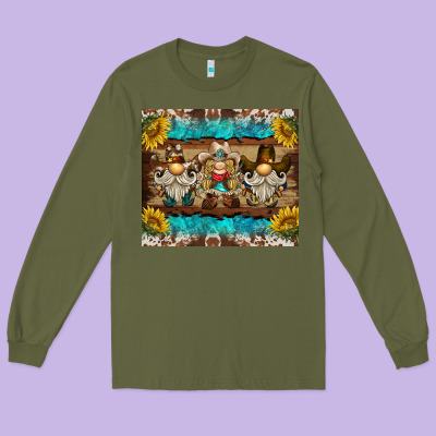 Western Gnome Tumbler Long Sleeve Tee Designed By Barkaloodesign