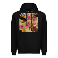 Black trencher chain seamless pattern Premium Hoodie - BundleAndBundleShop