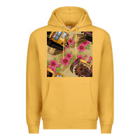 Mustard trencher chain seamless pattern Premium Hoodie - BundleAndBundleShop