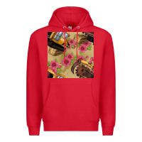 Red trencher chain seamless pattern Premium Hoodie - BundleAndBundleShop