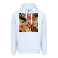 White trencher chain seamless pattern Premium Hoodie - BundleAndBundleShop