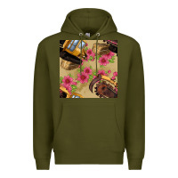 Army Green trencher chain seamless pattern Premium Hoodie - BundleAndBundleShop