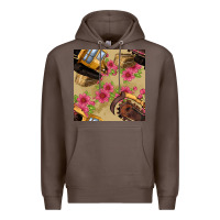 Coffee trencher chain seamless pattern Premium Hoodie - BundleAndBundleShop
