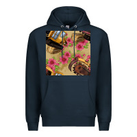 Navy trencher chain seamless pattern Premium Hoodie - BundleAndBundleShop