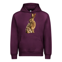 Mauve Wine Hares Urban Hoodie - LillyAllenDesigns