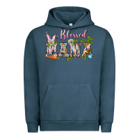 Pigment Midnight Navy blessed mama easter Urban Hoodie - BarkalooDesign