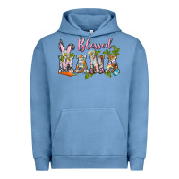 Pigment Pebble Blue blessed mama easter Urban Hoodie - BarkalooDesign