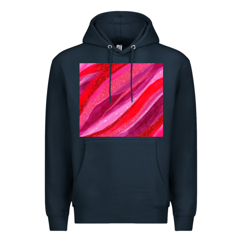 Valentines Day Glitter And Watercolor Premium Hoodie by AdoDesignShop | Teevron