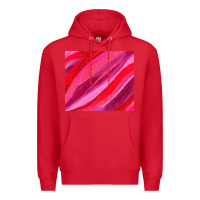 Red valentines day glitter and watercolor Premium Hoodie - AdoDesignShop