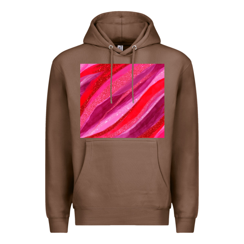 Valentines Day Glitter And Watercolor Premium Hoodie by AdoDesignShop | Teevron