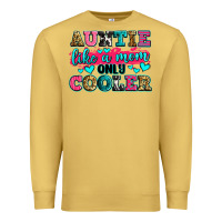 Antique Gold auntie like a mom only cooler Premium Sweatshirt - Zillion Design Studio