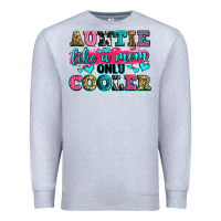 Heather Grey auntie like a mom only cooler Premium Sweatshirt - Zillion Design Studio