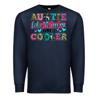 Navy auntie like a mom only cooler Premium Sweatshirt - Zillion Design Studio
