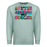 Seafoam auntie like a mom only cooler Premium Sweatshirt - Zillion Design Studio