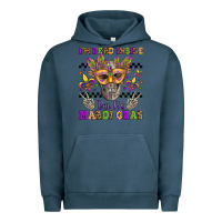 Pigment Midnight Navy i'm dead inside but it's mardi gras Urban Hoodie - Jasminsmagicworld