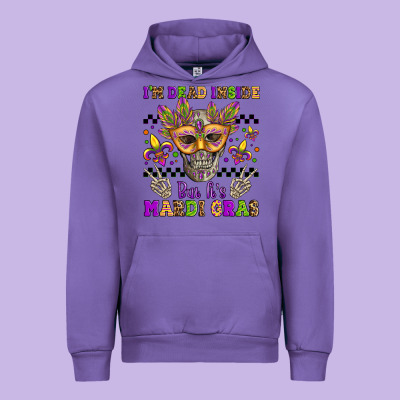 I'm Dead Inside But It's Mardi Gras Urban Hoodie Designed By Jasminsmagicworld