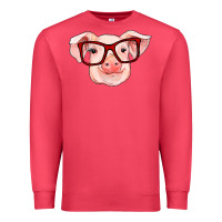 Cardinal pig with red glasses Premium Sweatshirt - RanaPortraitStore