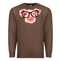 Chestnut pig with red glasses Premium Sweatshirt - RanaPortraitStore