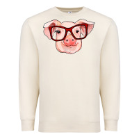 Sandshell pig with red glasses Premium Sweatshirt - RanaPortraitStore
