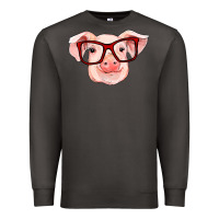 Smoke pig with red glasses Premium Sweatshirt - RanaPortraitStore